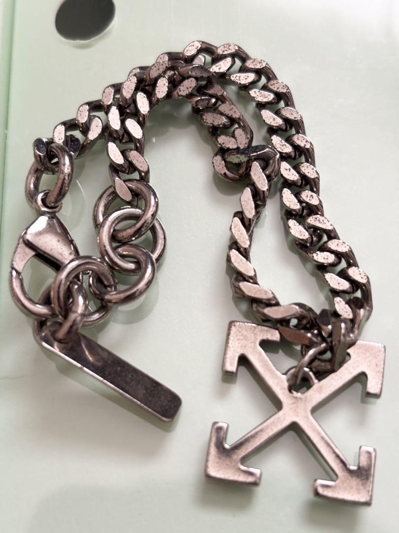 Off-White シルバー アローブレスレット　オフホワイト　アクセサリー