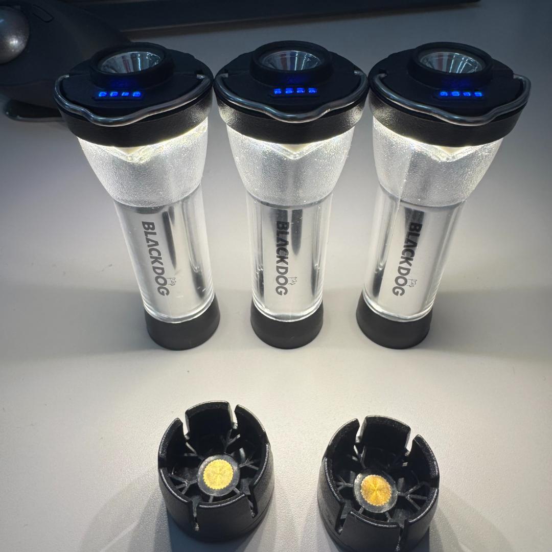 ３個セット！BLACKDOG ネイチャーハイク LEDランタン ゴールゼロ
