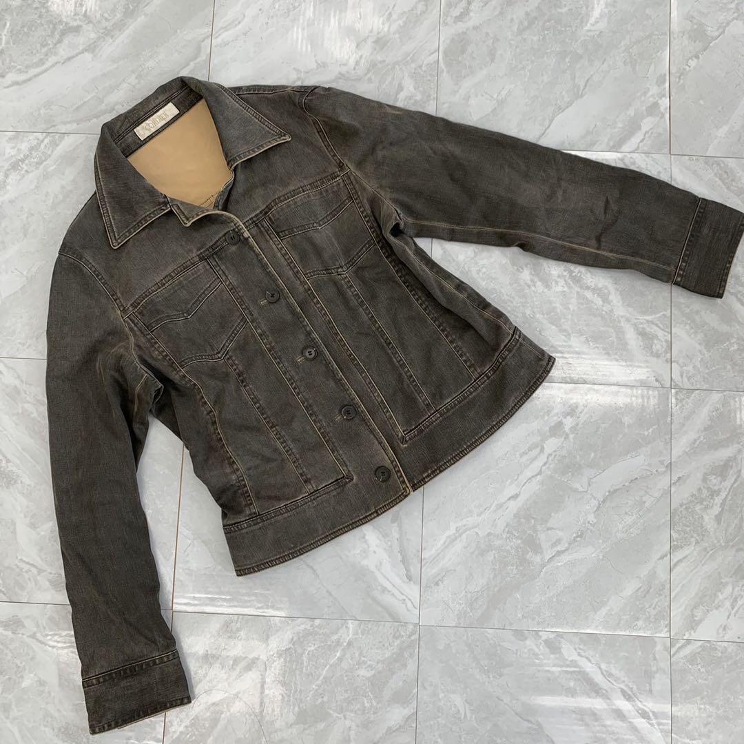 CORDIER デニムジャケット Gジャン ウォッシュ加工 ブラック系 おしゃれ