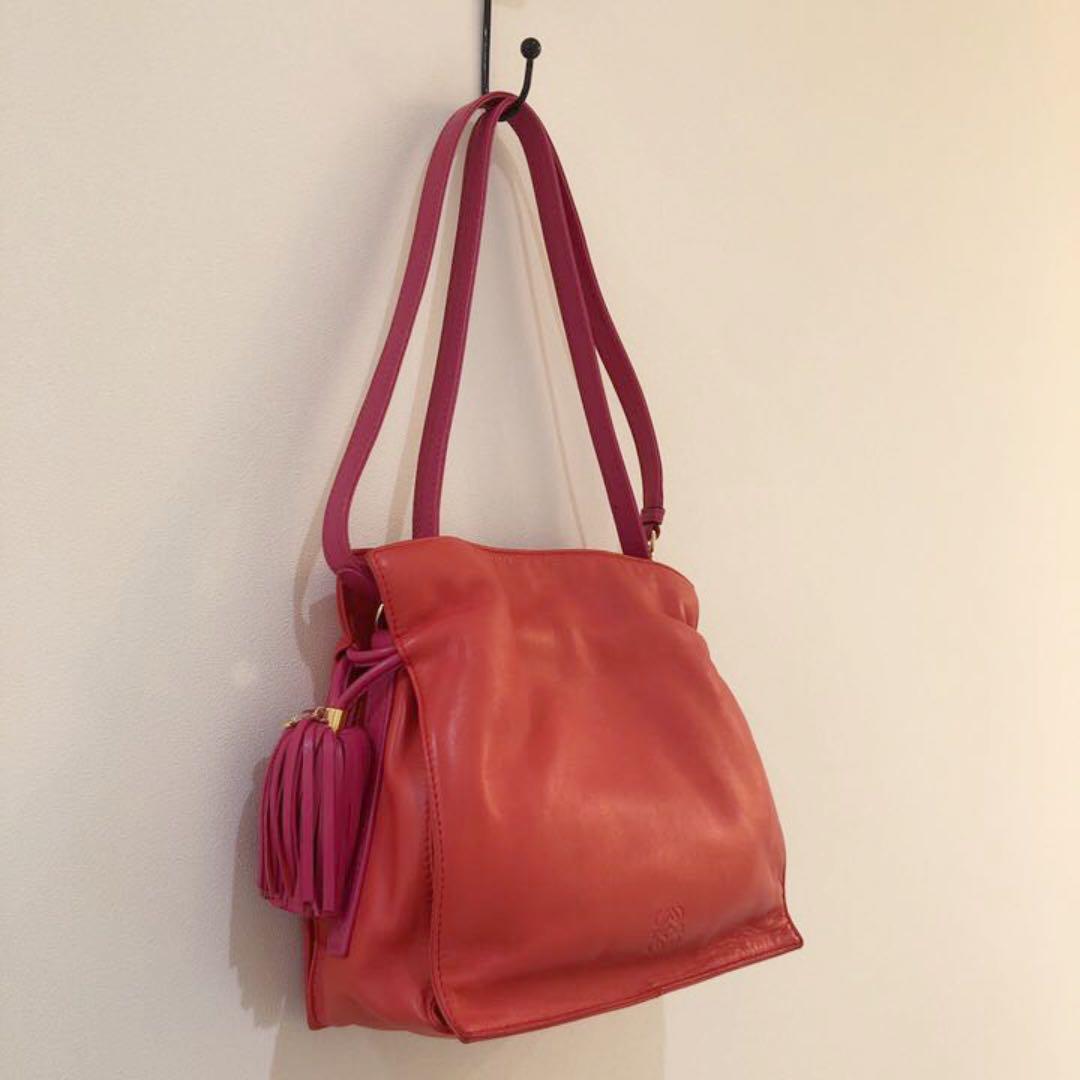 美品 フラメンコ ピンク PO4iM-m91175096952 正規品LOEWE ロエベ 大人気新品