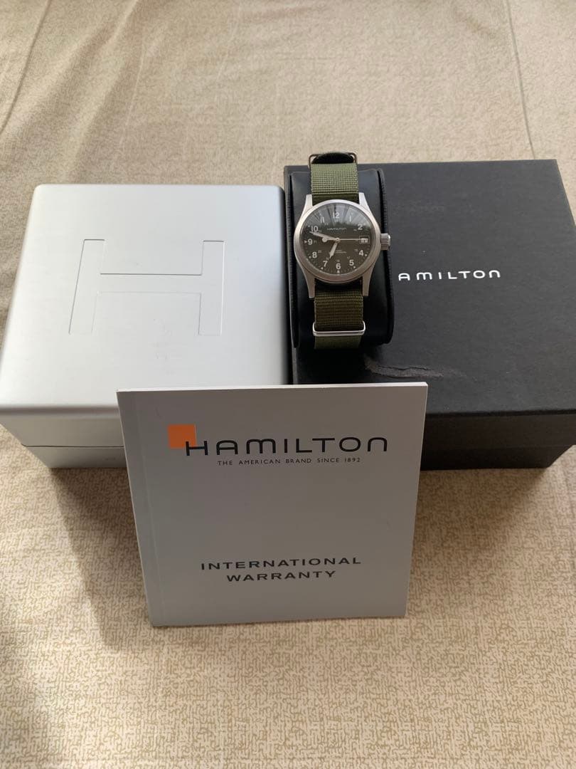 HAMILTON 腕時計 カーキ ミリタリー ユニセックス目立った傷や汚れなし