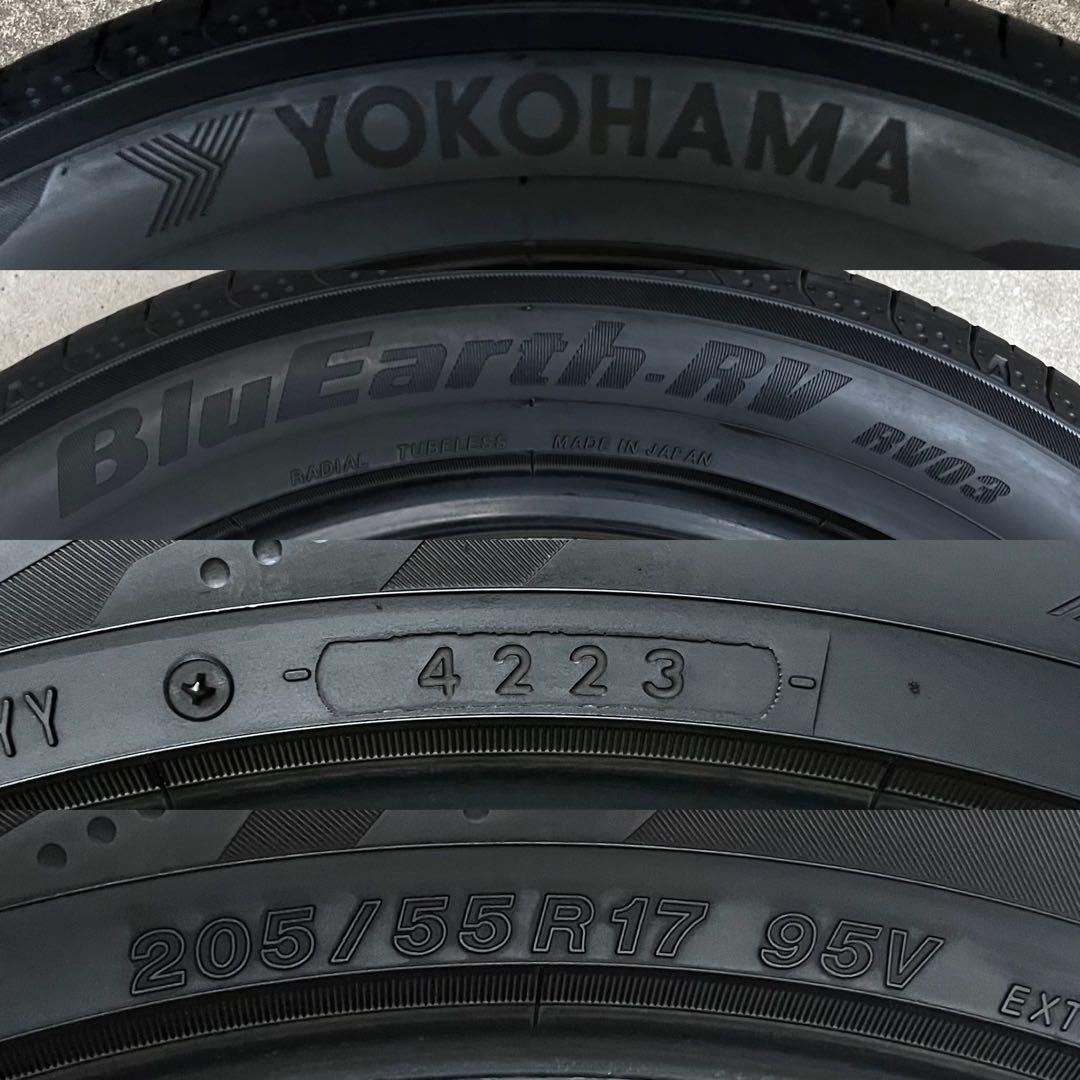 23年製　溝9〜9.5分山　ヨコハマ　ブルーアース　205/55R17 送料無料