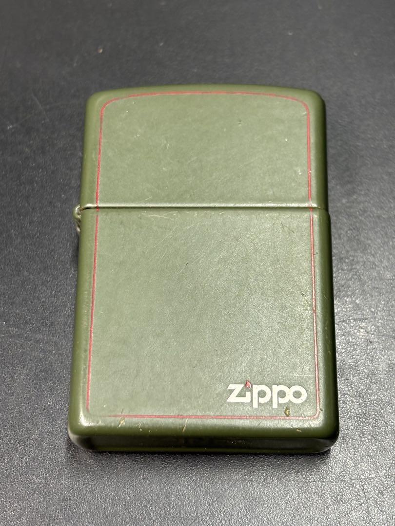 【美品】ZIPPO グリーンマット ジッポー オイルライター ヴィンテージ レア