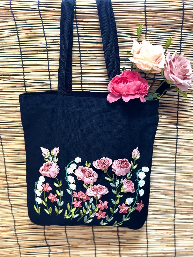 トートバッグ刺繡 トートバッグ バッグ ハンドメイド 手作り Handmade TT002