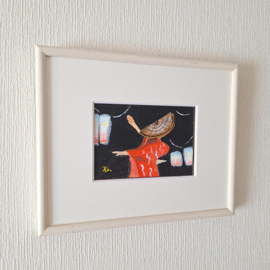 油彩画『おわら風の盆』S１０ おわら 風の盆 踊り 富山 八尾町 絵画 油絵 油彩画 【mc0511