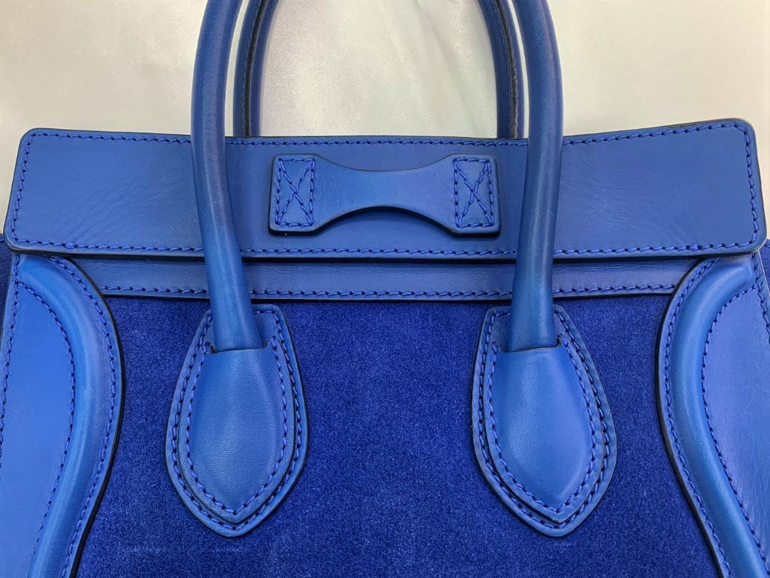 廃盤 セリーヌ CELINE ハンドバッグ ラゲージ マイクロショッパー 公式買蔵 廃盤 セリーヌ CELINE ハンドバッグ ラゲージ マイクロショッパー ブルー ハンドバッグ