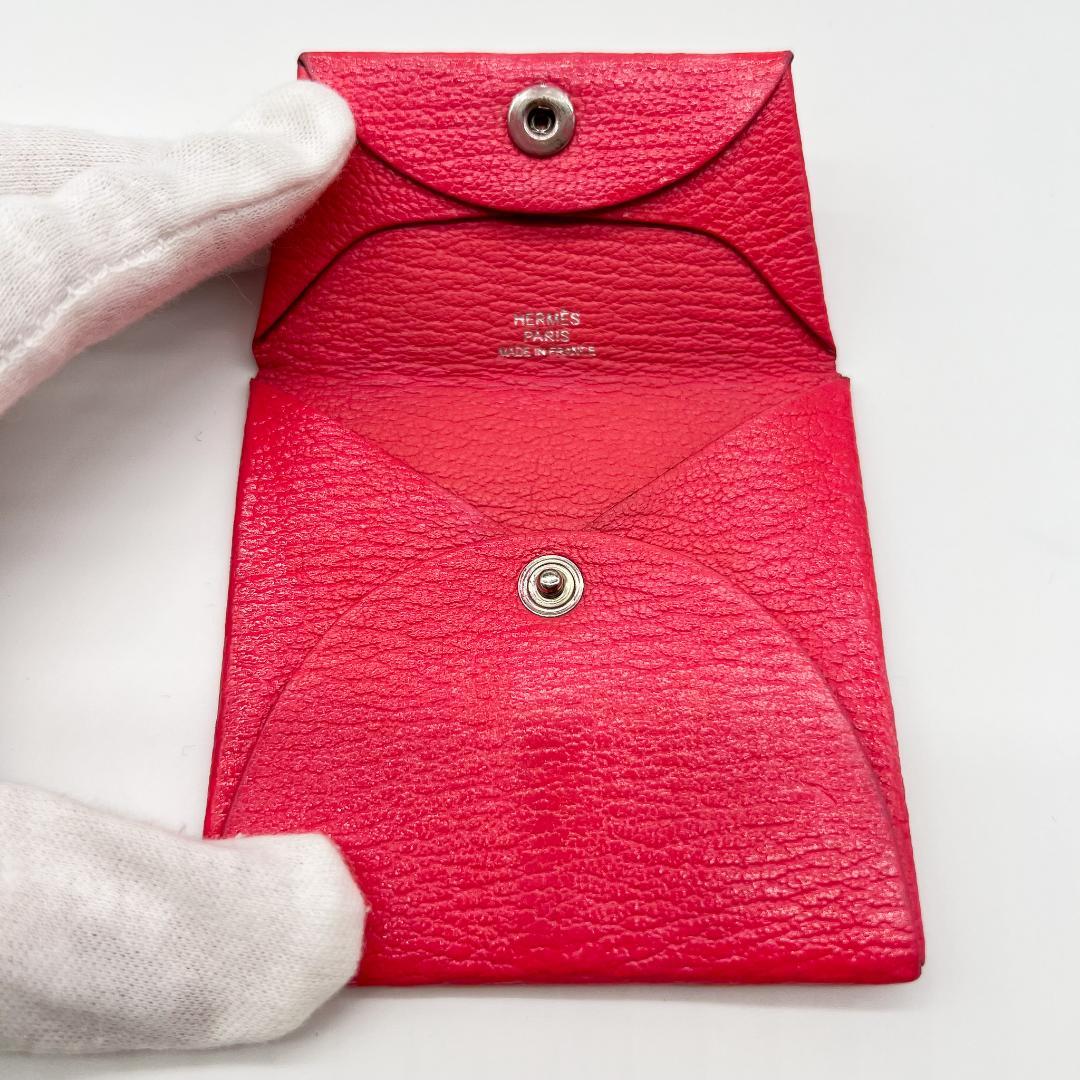 【美品】2015年HERMES バスティア　ローズピンク　箱付き　刻印あり 美品】2015年HERMES バスティア ローズピンク X刻印あり #21