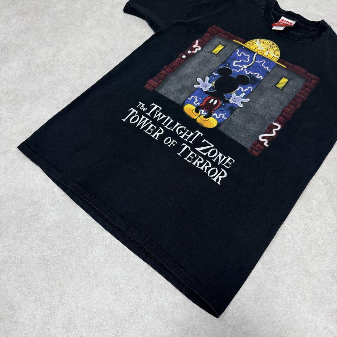 古着 90s タワーオブテラー ディズニー 半袖 シャツ ブラック 黒 ⑦