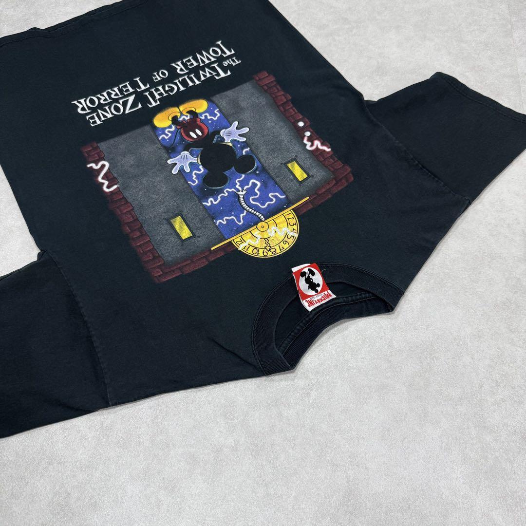 古着 90s タワーオブテラー ディズニー 半袖 シャツ ブラック 黒 ⑦