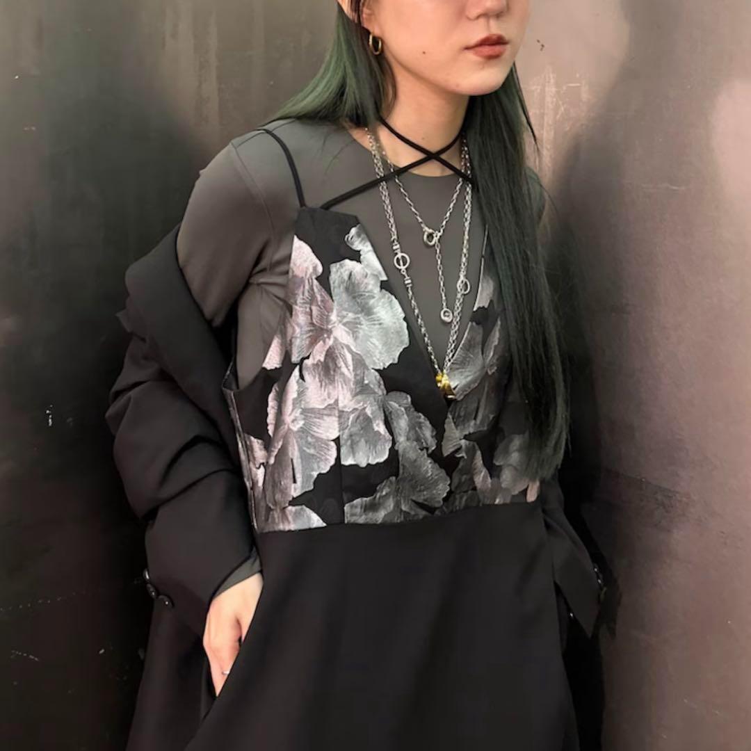 Ezick Flower Jacquard コードキャミドレス ジャガード 新品