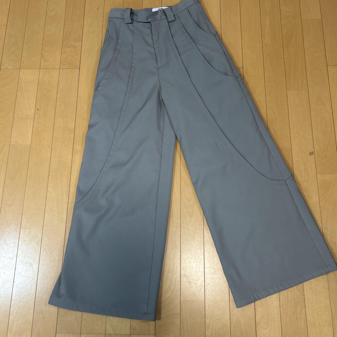 goat essence tuck wide pants グレー size2