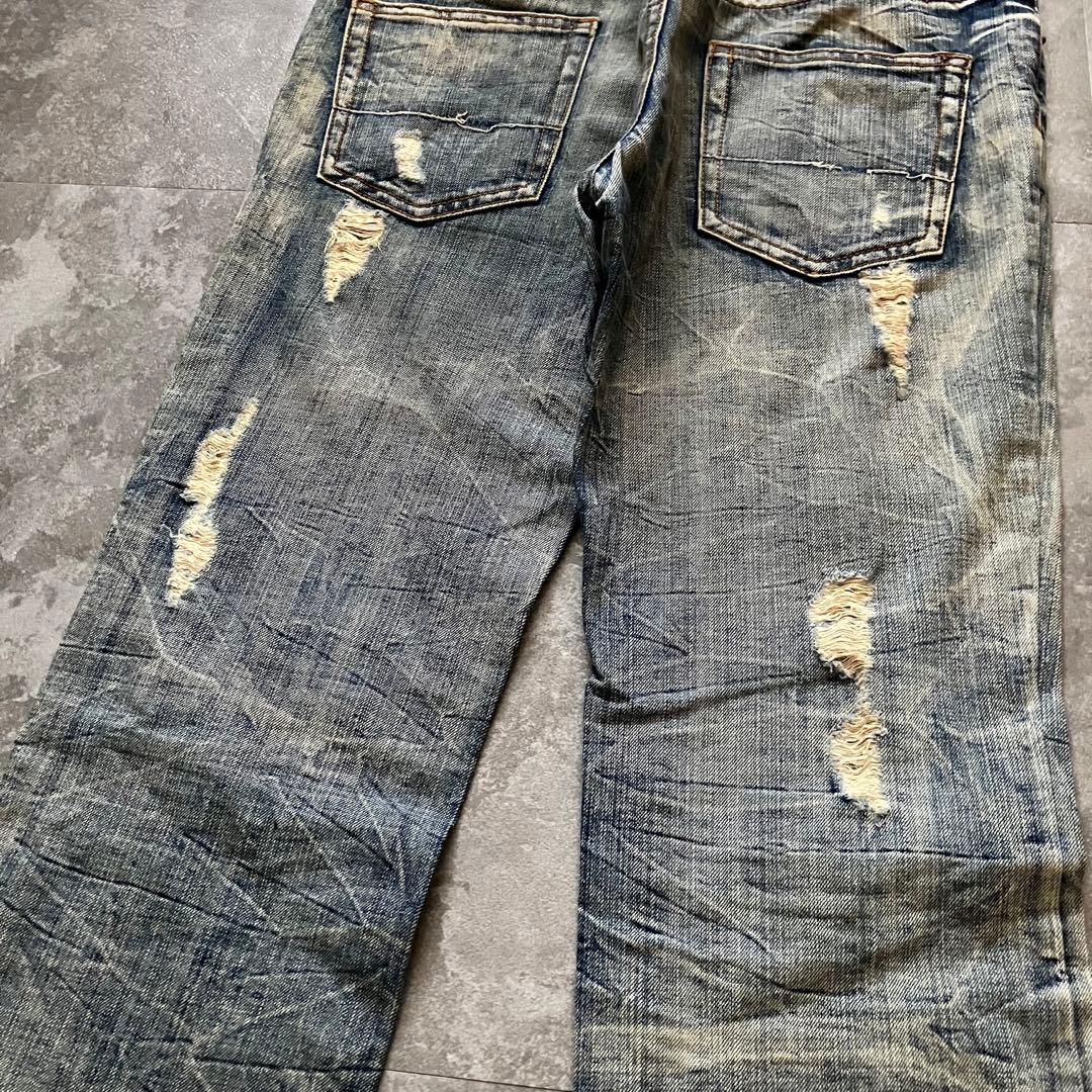 semantic design crushed flare denim Y2K