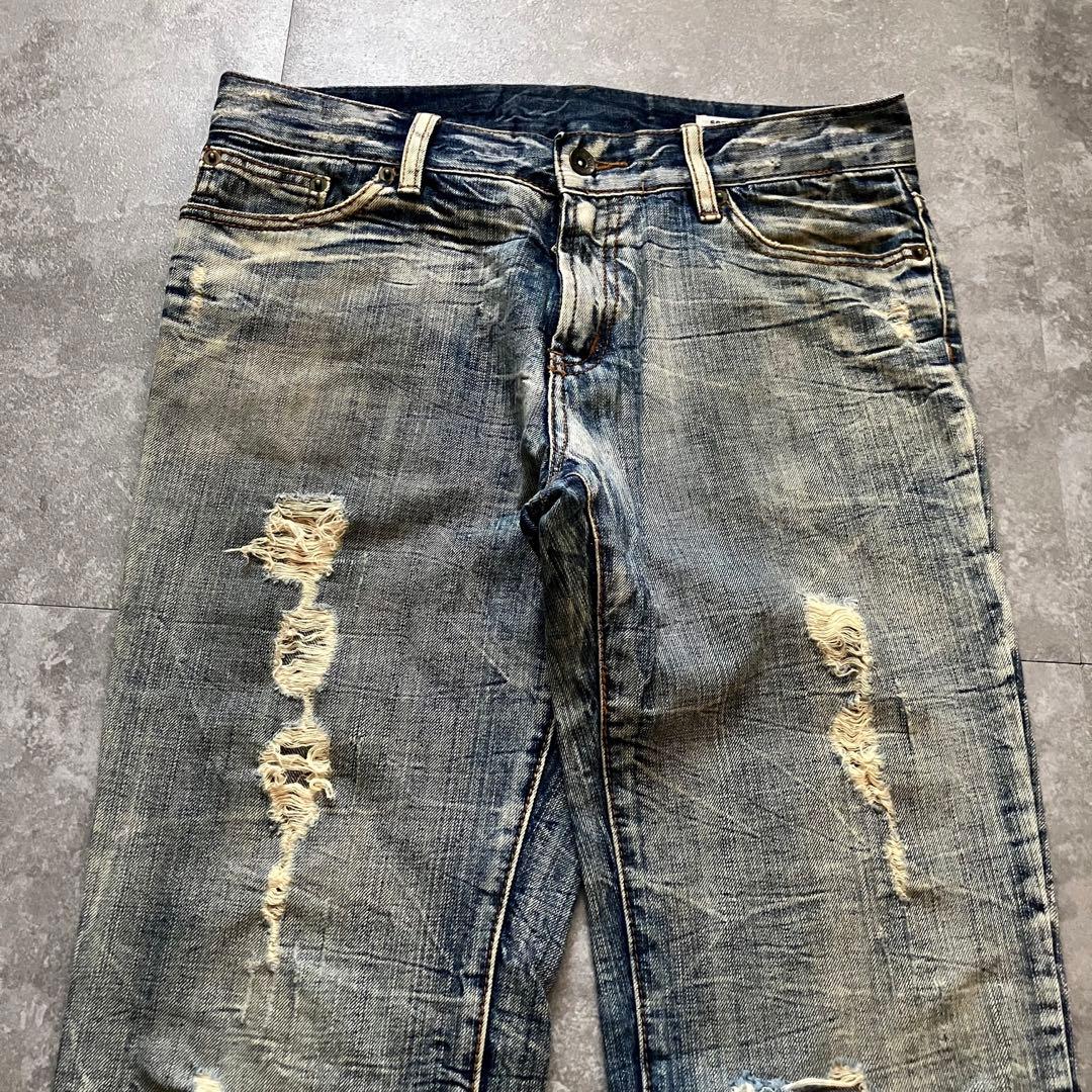 semantic design crushed flare denim Y2K