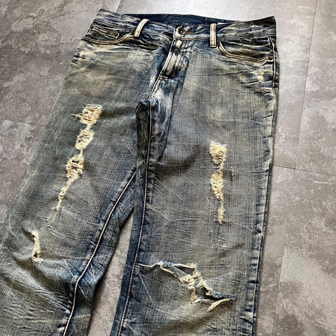 semantic design crushed flare denim Y2K