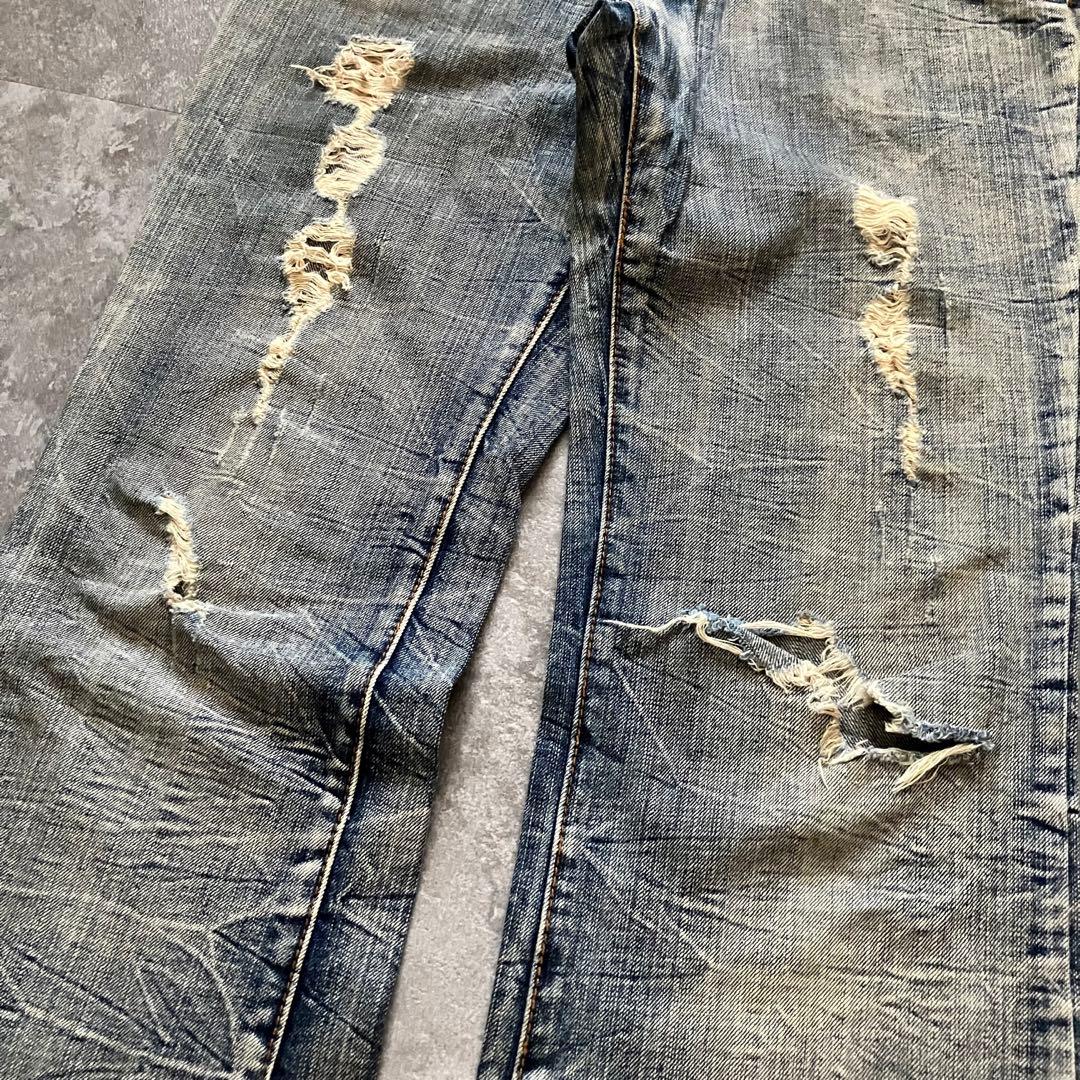 semantic design crushed flare denim Y2K