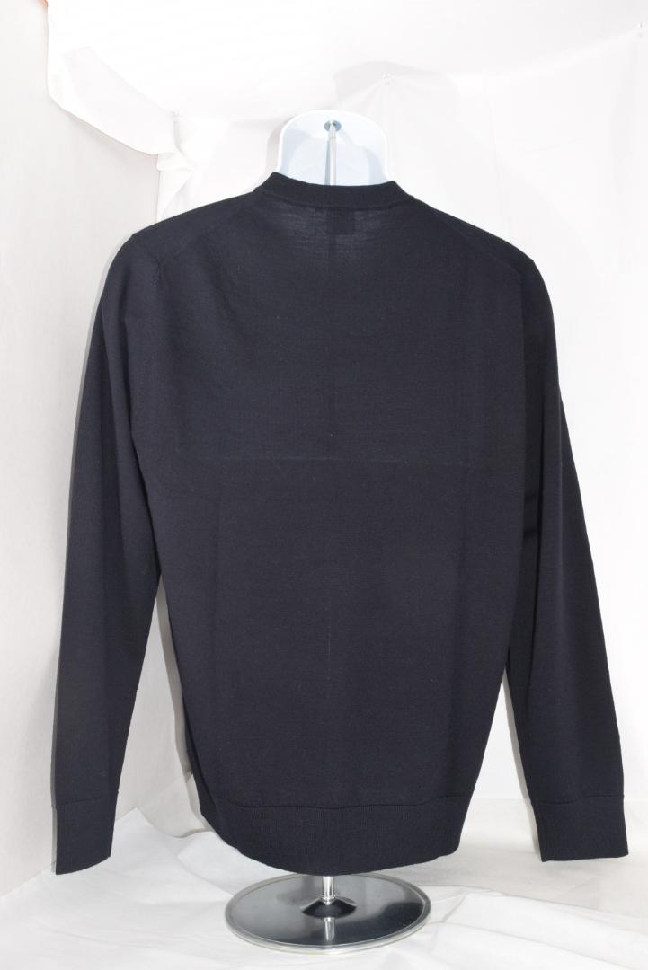 新品☆Paul Smith マルチストライプ クルーネック ニット☆黒☆L
