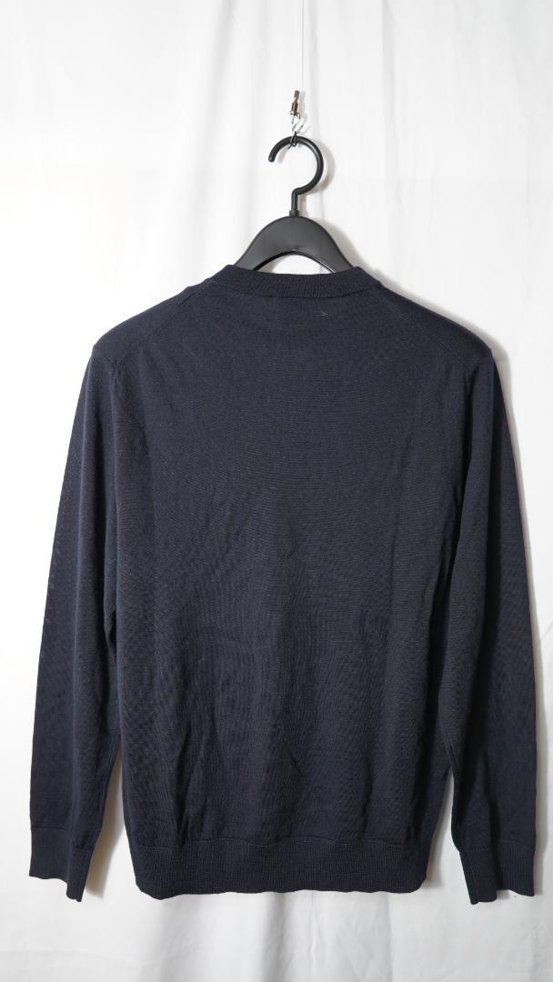 新品☆Paul Smith マルチストライプ クルーネック ニット☆黒☆L