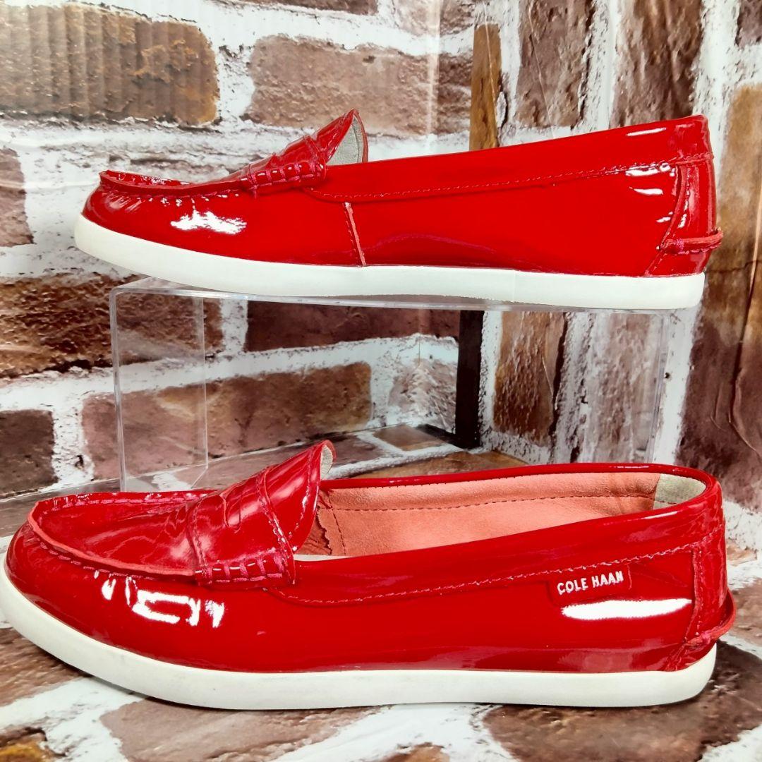 【極美品】COLE HAAN（7.5） コインローファー　GRAND 赤