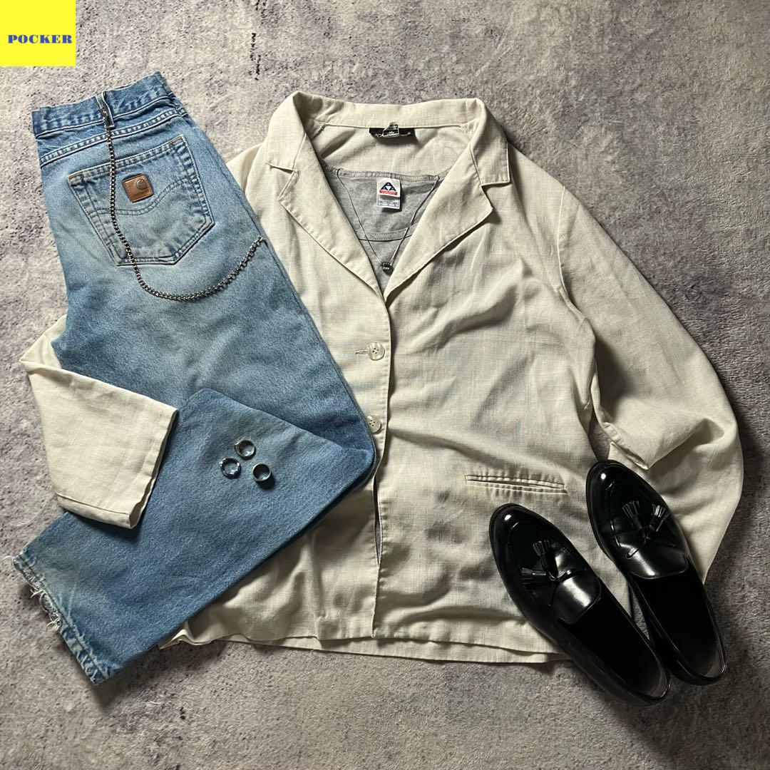 c-boy style SAG HARBOR レーヨン混ジャケットシティーボーイジャケット・アウター