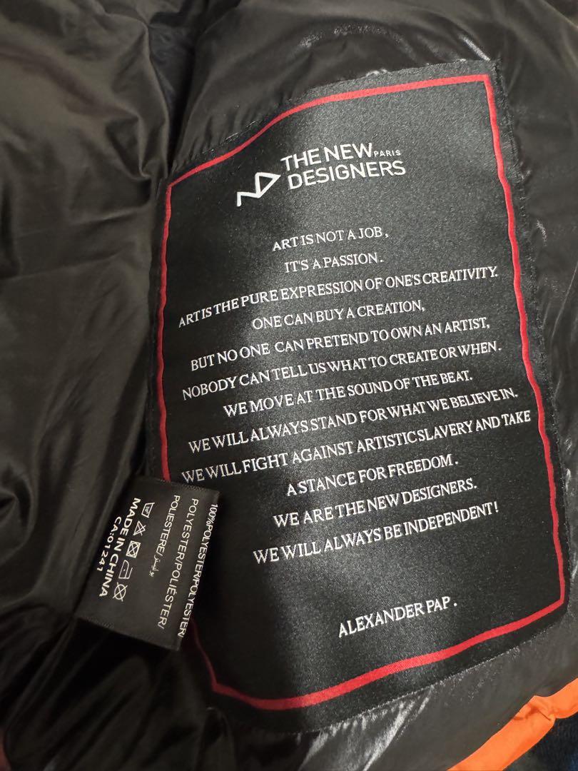 THE NEW DESIGNERS パッチ付きダウンジャケット