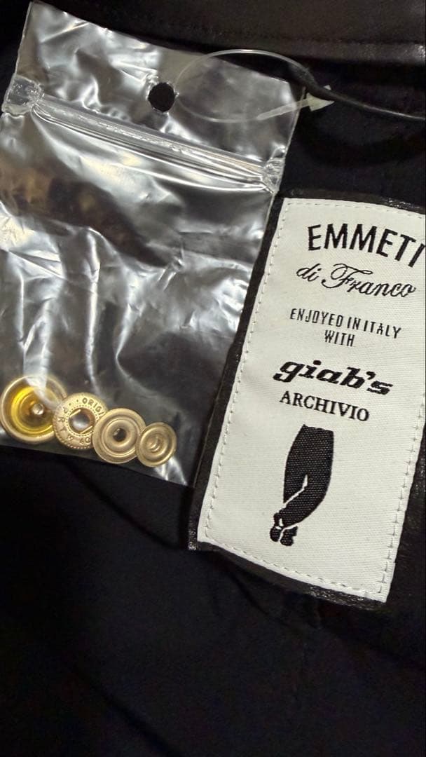 イタリア製 エンメティ新品シングルライダースジャケット 黒 限定コラボ イタリア製 エンメティ新品シングルライダースジャケット 黒 限定コラボ