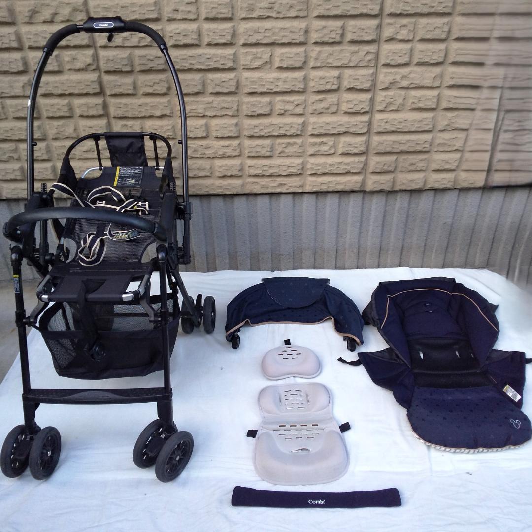 【15%OFF☆送料無料】 コンビ ベビーカー メチャカルハンディオート4キャスMF ミッキーマウスCombi 非売品