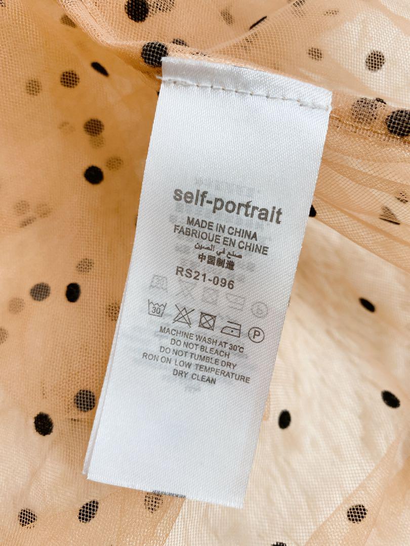 SelfPortrait セルフポートレート ドット メッシュドレス ワンピース