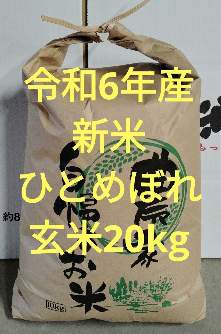 令和6年産 新米 ひとめぼれ 玄米 20kg