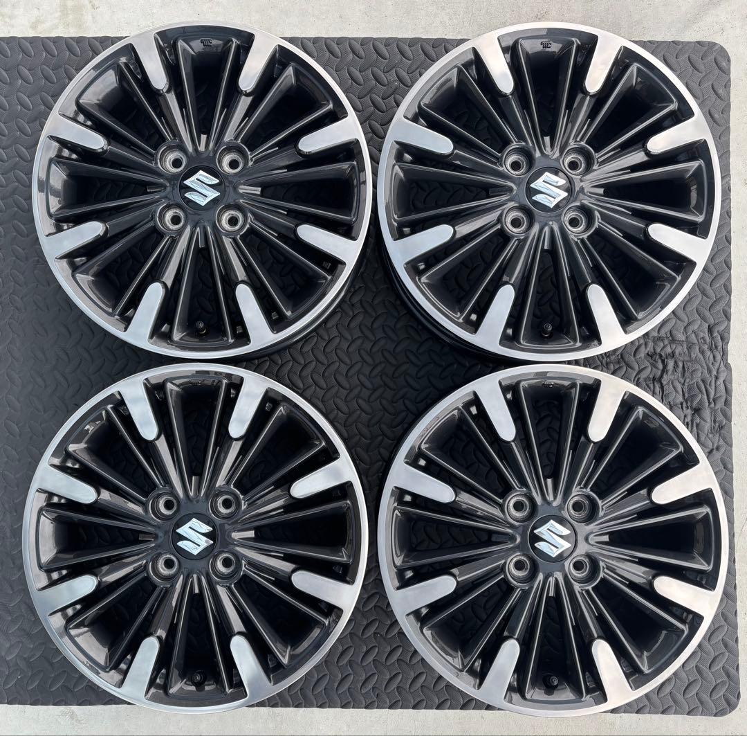 ② 超美品 スペーシアカスタム 15インチホイール 4本 エアバルブ新品交換済