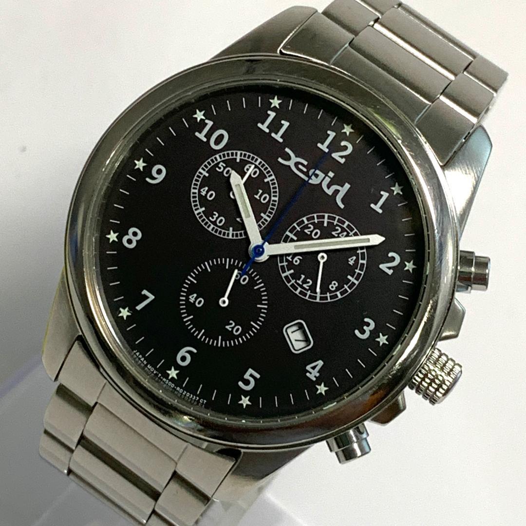 新版794 シチズン X-girl デイト レディ 時計 クロノグラフ ソーラー