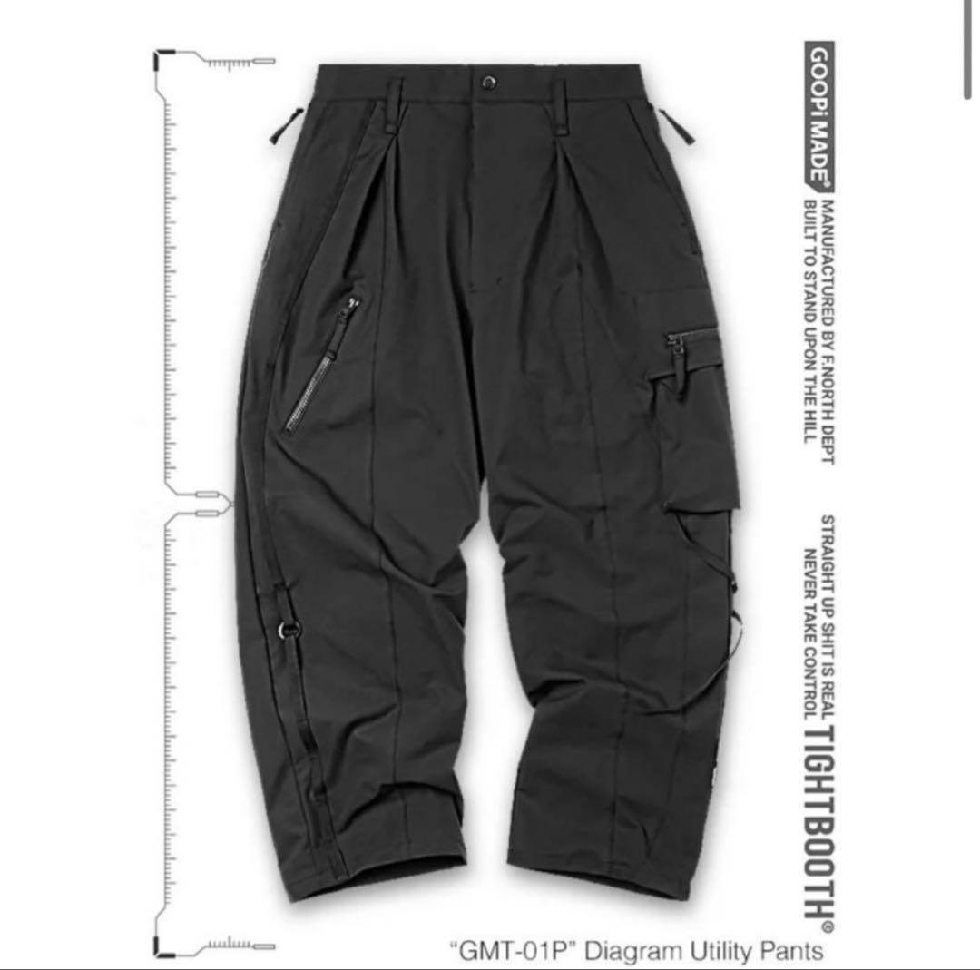 GOOPiMADE × TIGHTBOOTH Diagram Pants 2黒M TIGHTBOOTH PRODUCTION