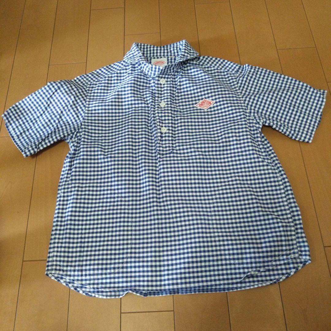 値下！DANTON ギンガムチェック 半袖シャツ　JD-3565　サイズ34