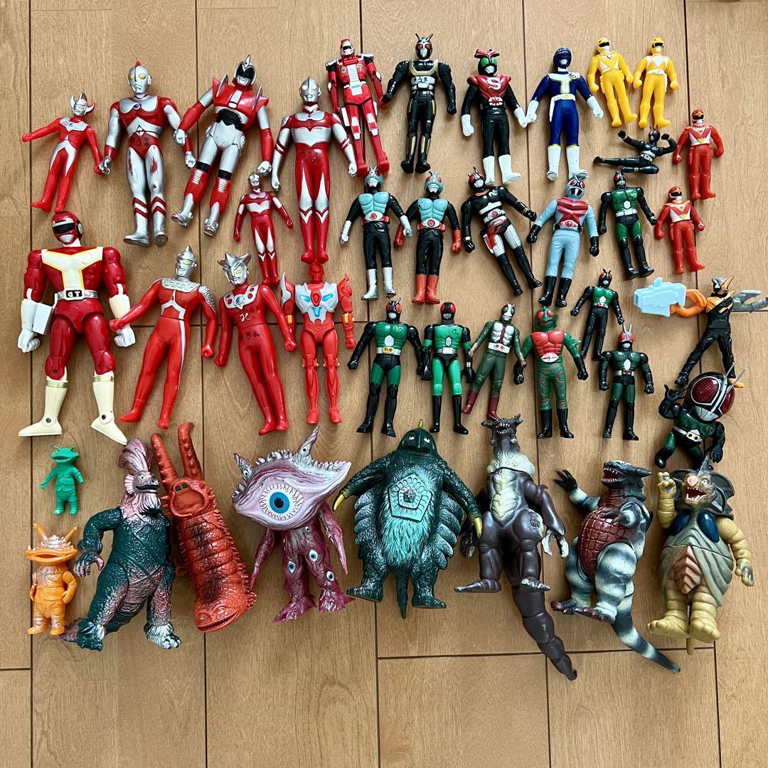 まとめ売り】怪獣・ウルトラマン・仮面ライダー／40個