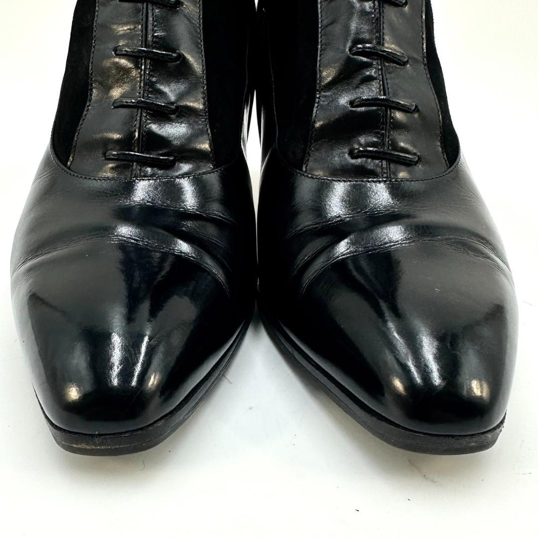 Salvatore Ferragamo ショートブーツ レースアップ ブラック