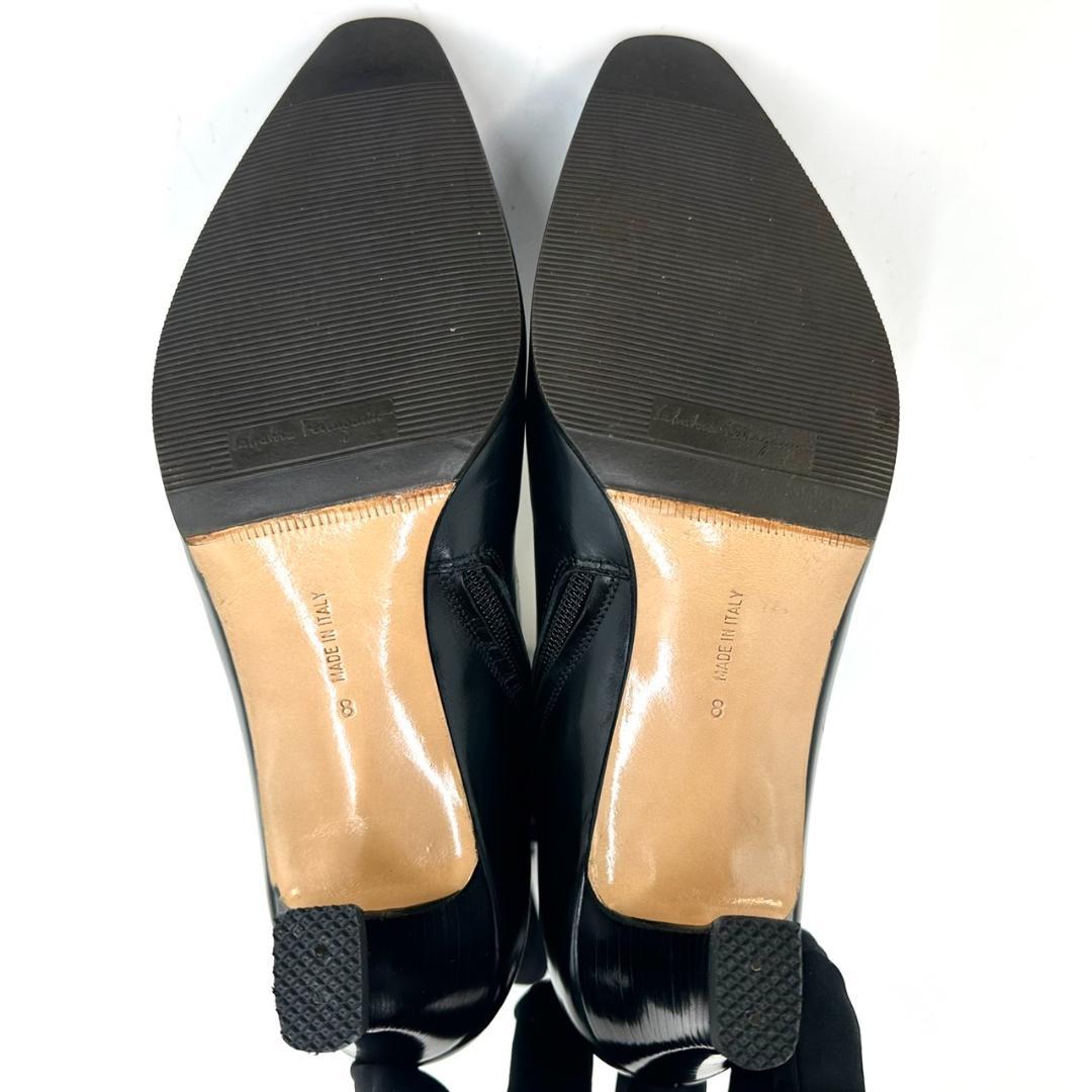Salvatore Ferragamo ショートブーツ レースアップ ブラック
