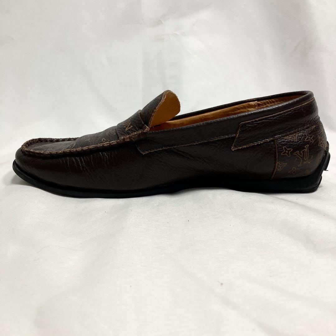 ルイヴィトン ドライバーシューズ ローファー モノグラム ロゴ 41 ブラウン ルイヴィトン ドライバーシューズ ローファー モノグラム ロゴ 41 ブラウン