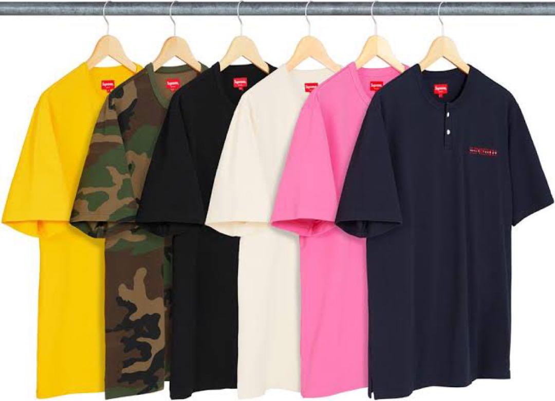 SUPREME Tシャツ ヘンリーネック 18AW 即完売 希少XL ネイビー