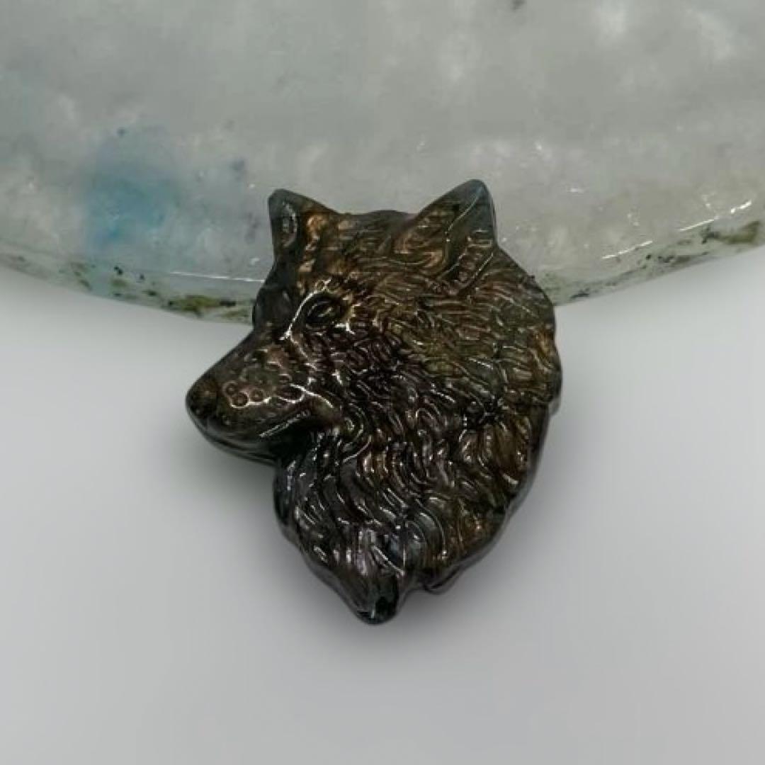 ラブラドライト オオカミ パーツ - メルカリ