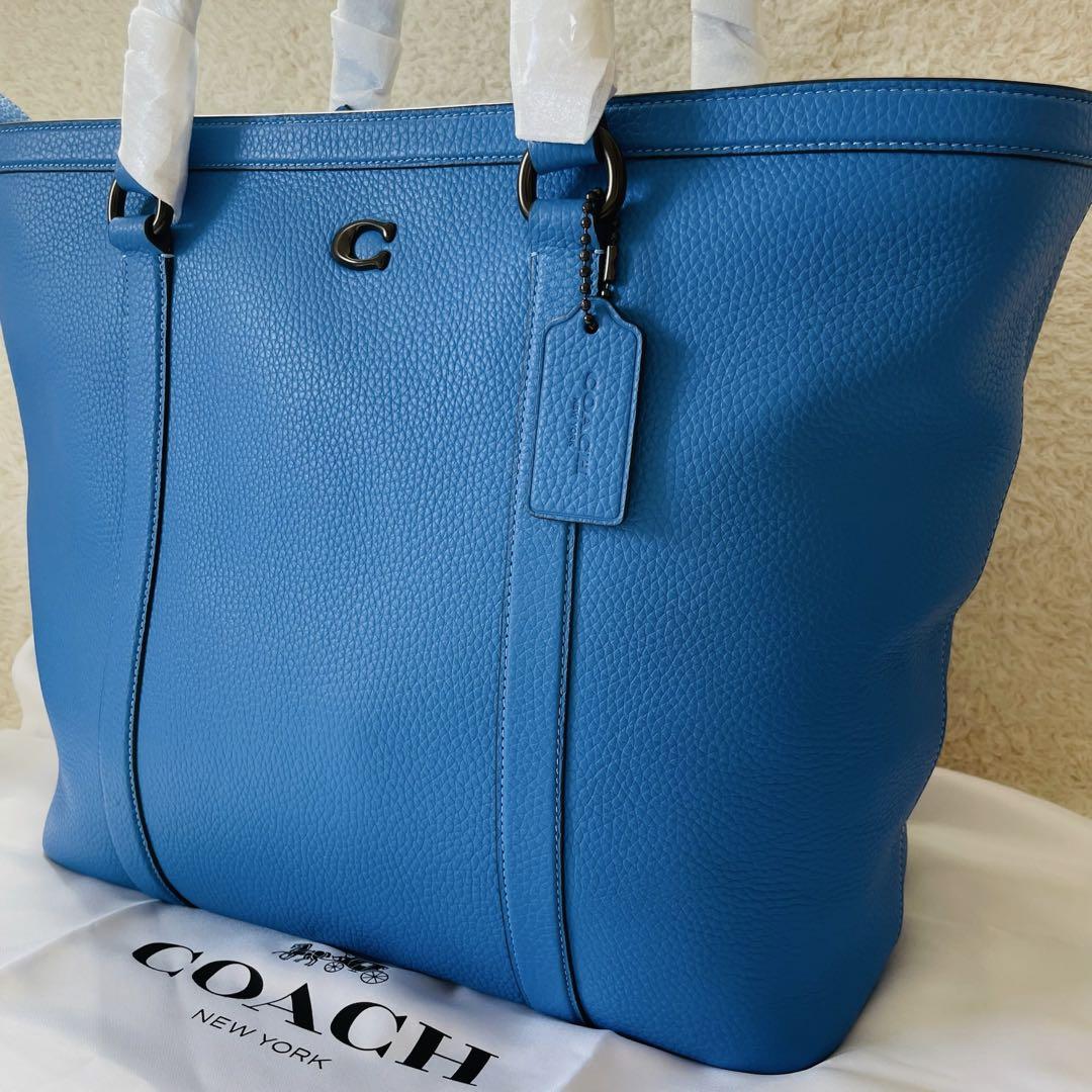 【未使用】COACHトートバッグ ビジネスバッグ ゴッサム 青 肩掛け