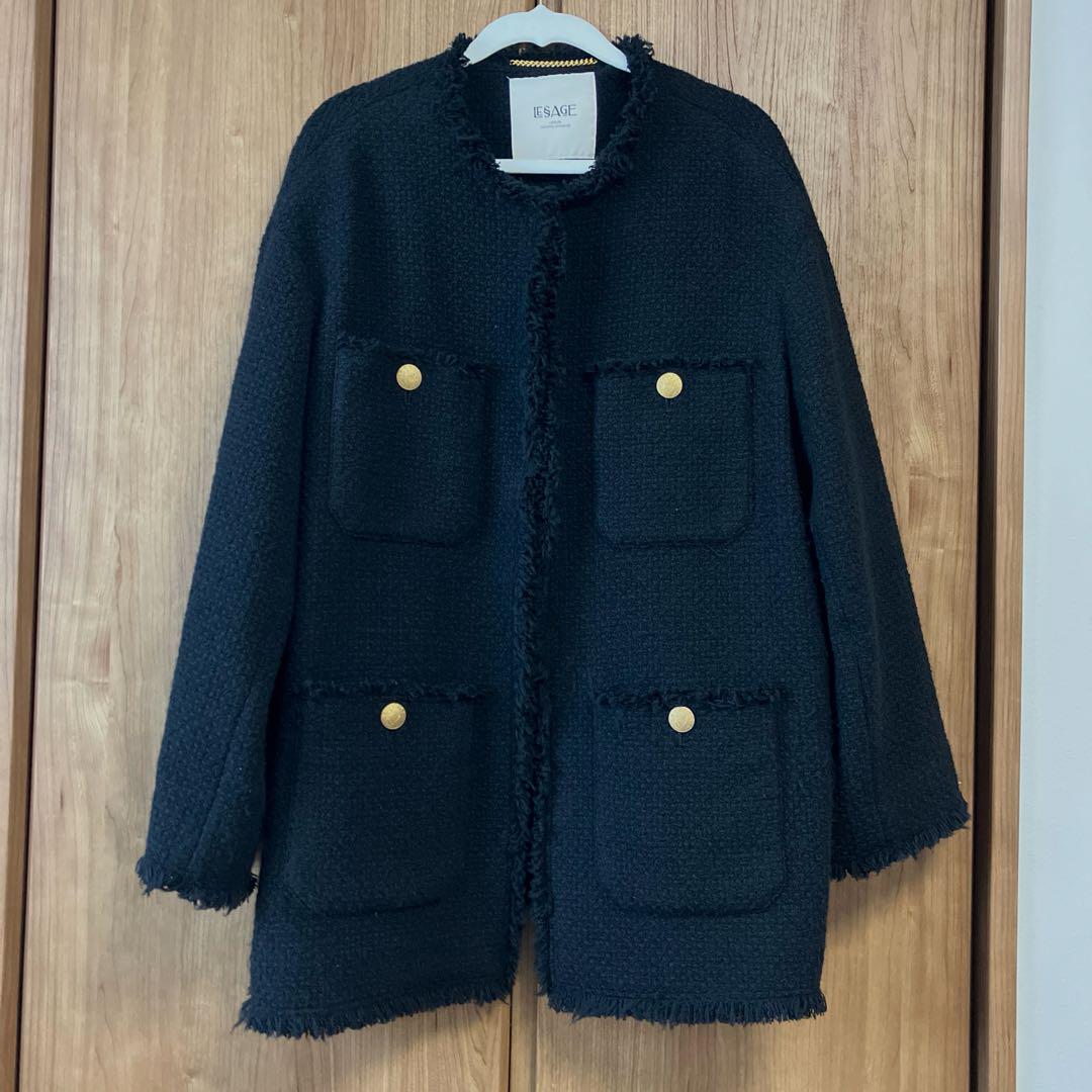 ＧＩＯＬＩＣＡ　ノーカラーツイードジャケット