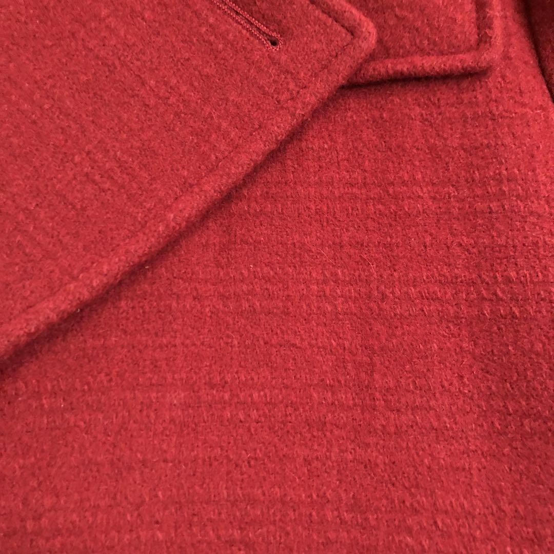 BURBERRY BLACKLABEL バーガンディ ピーコート サイズL