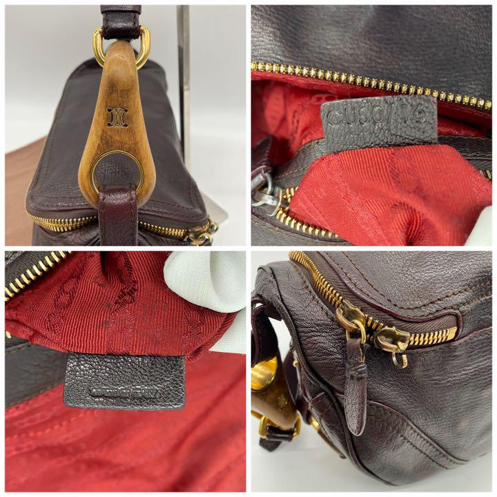 超特価お得 希少 CELINE ショルダーバッグ トリオンフ ウッド ロゴ金具 ブラウン X2Zzq-m91238584659 新作登場2022