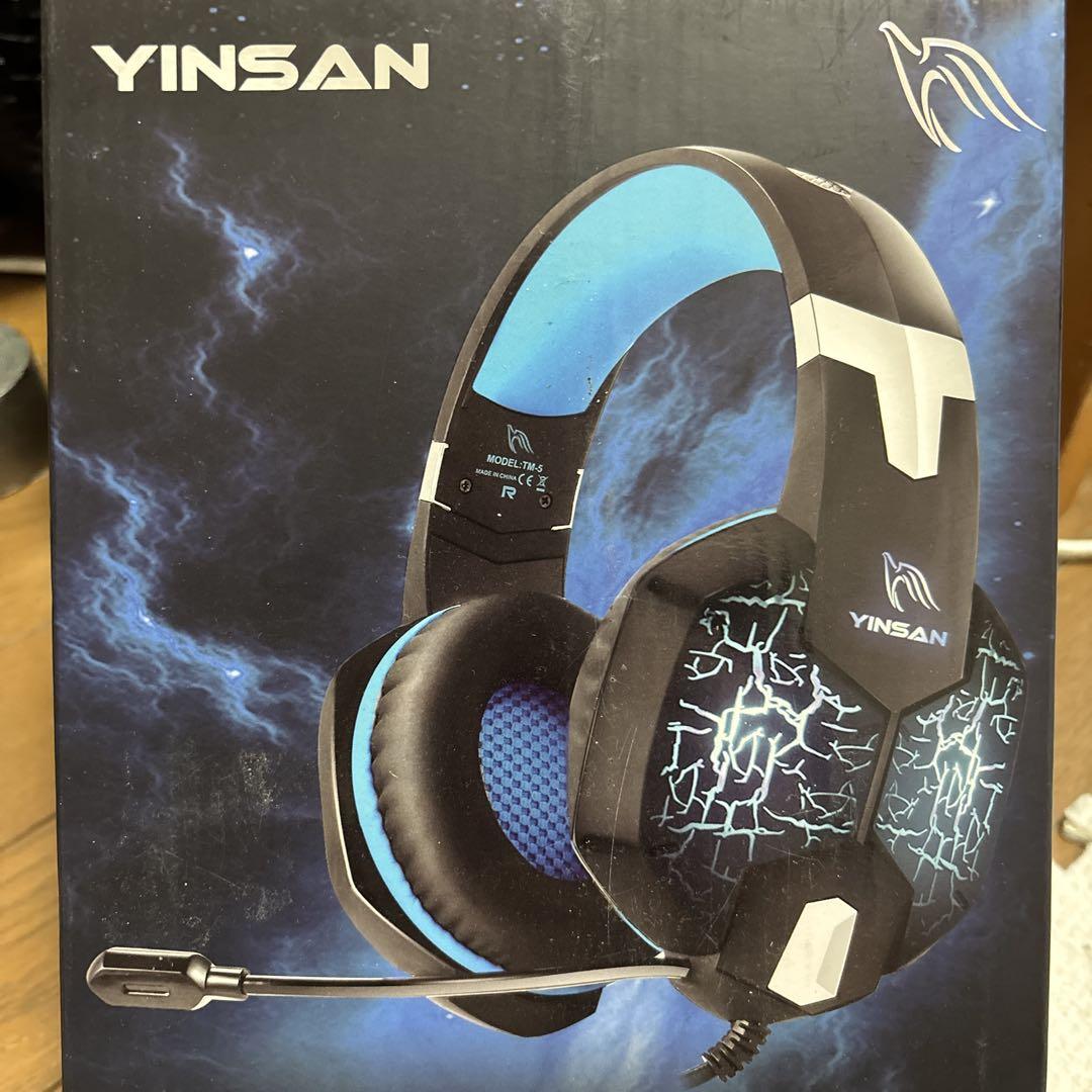 YINSAN ゲーミングヘッドホンボイスチャットマイク付き