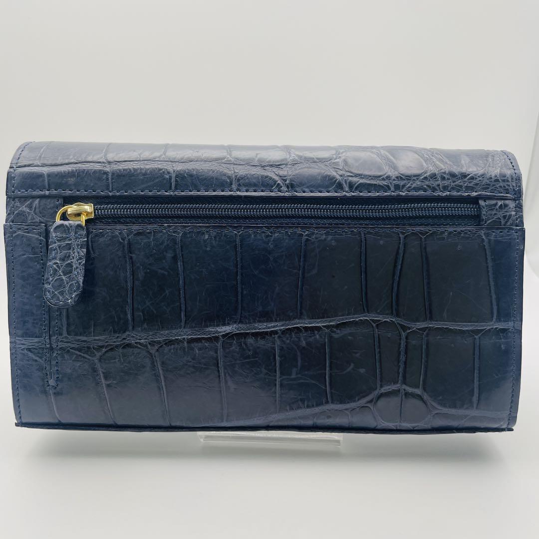 極美品✨未使用JRA認定 長財布 クロコ ワニ革 ゴールド金具