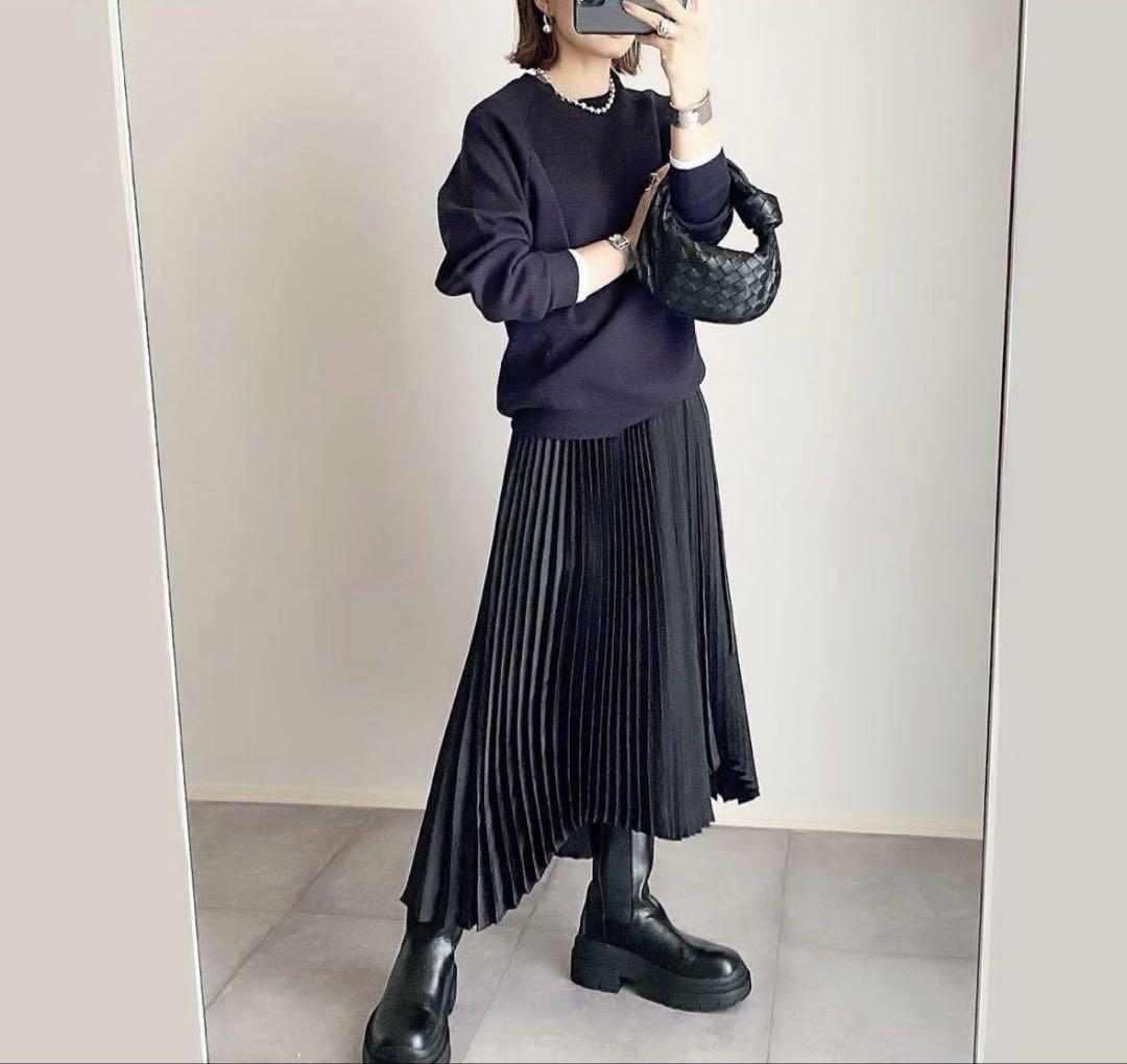 未使用 ユニクロ プラスJ プリーツラップ ロング スカート 55
