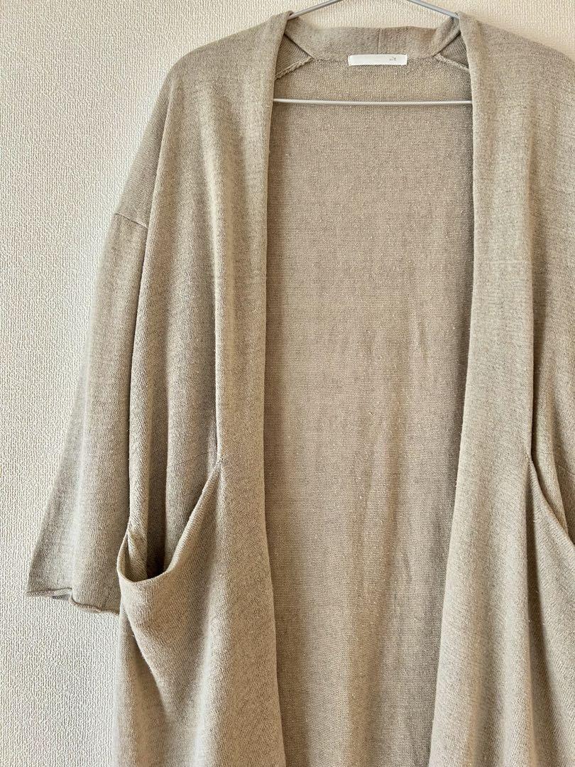 evam eva リネンシルク ニットローブ