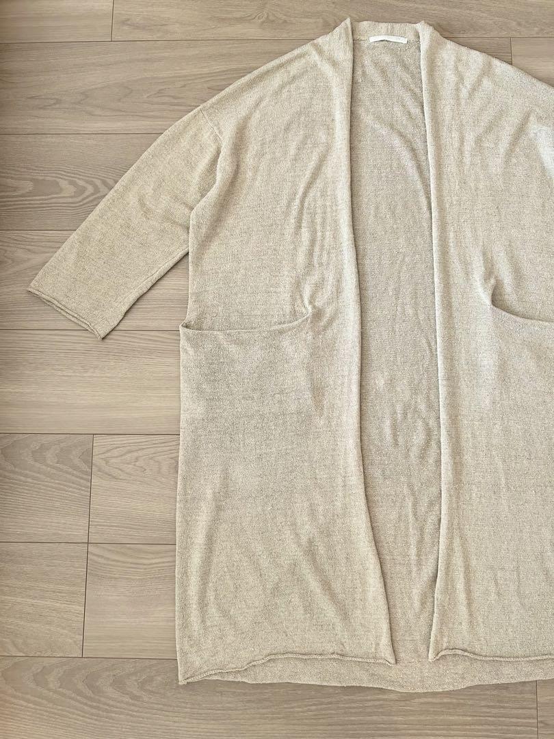 evam eva リネンシルク ニットローブ