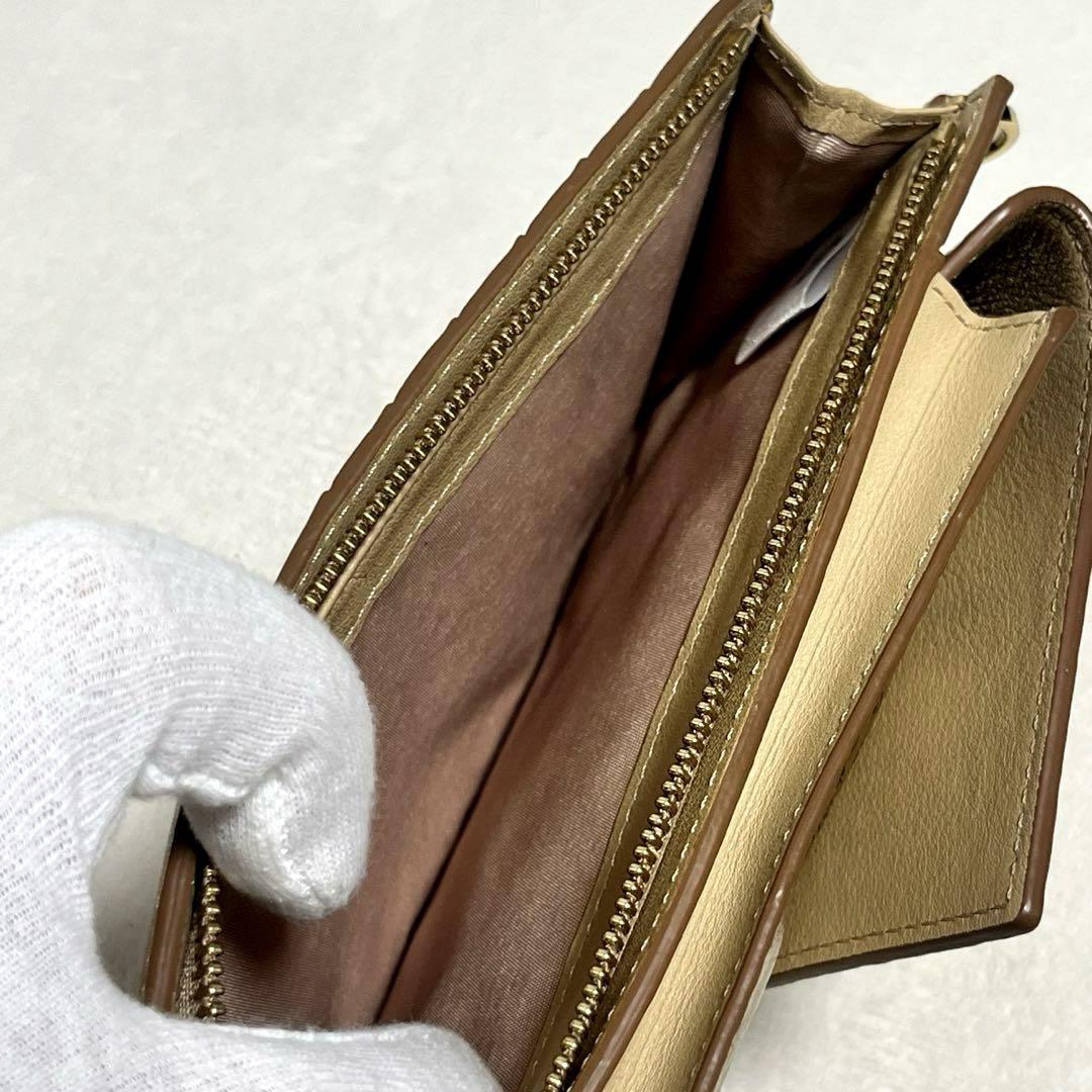 【美品・希少品】MCM/エムシーエム 2way クロスボディウォレット GOLD