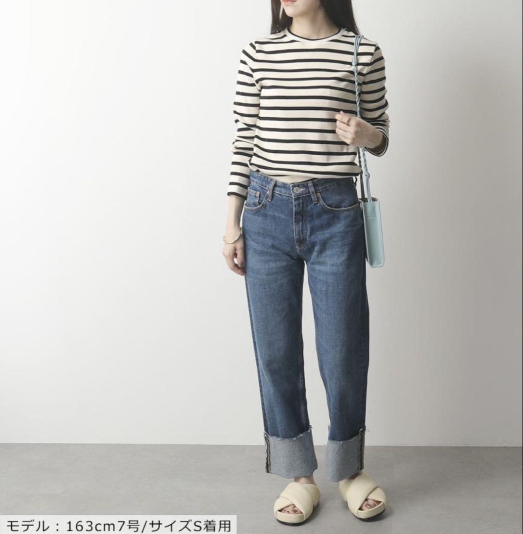 正規品】JIL SANDER+ ボーダートップス S ネイビー×ホワイト
