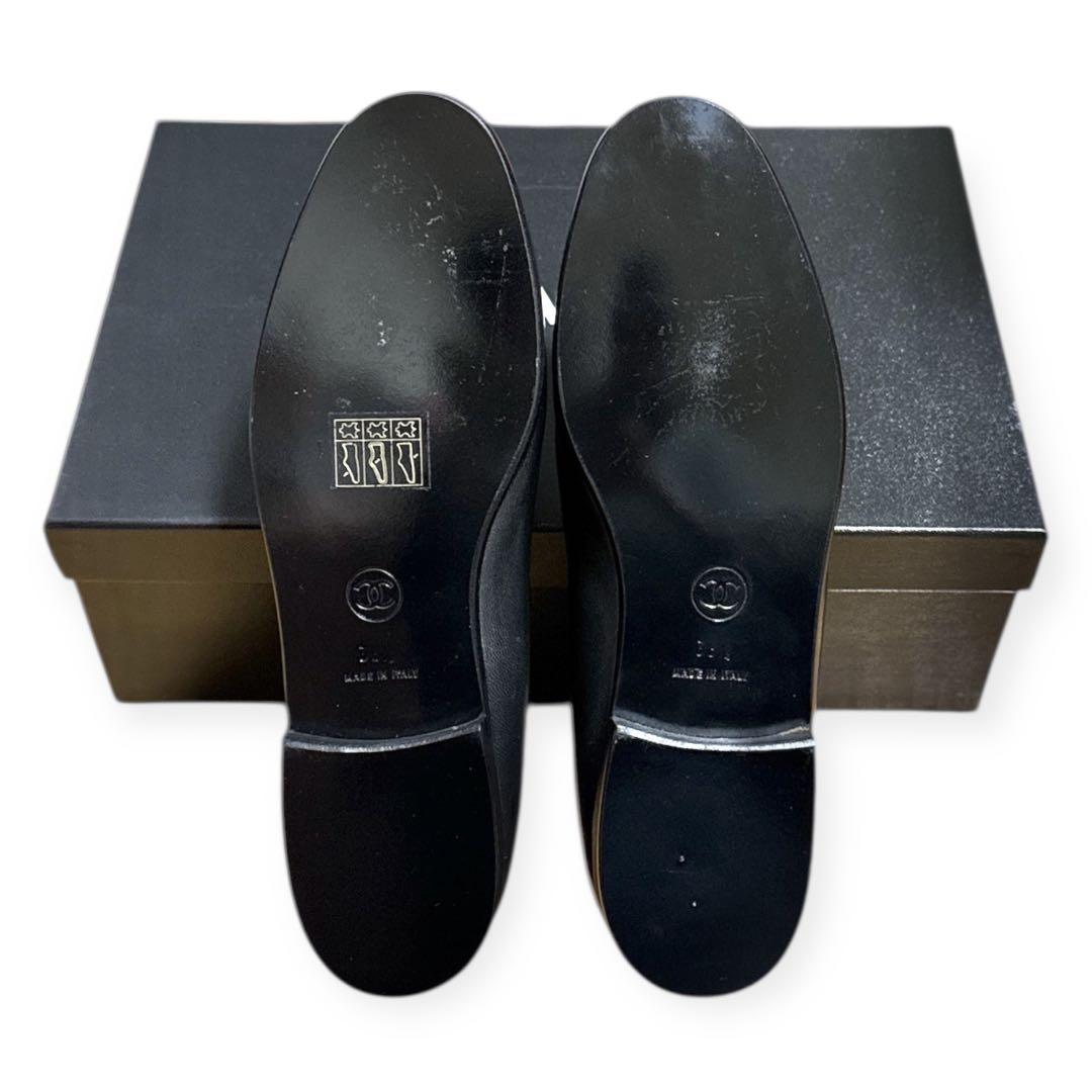 CHANEL ブラック ローファー　35ハーフ